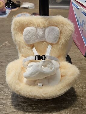Baby Doll Car Seat Accessory with White Strap
